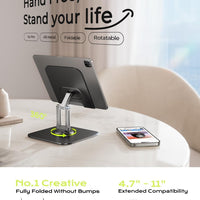 Soporte Ajustable LISEN para iPad y Tablet - Negro