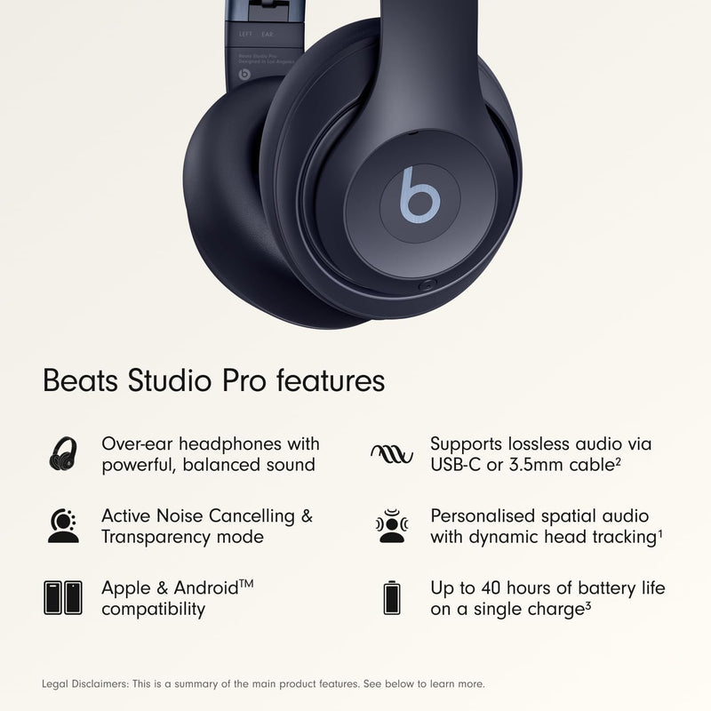 Beats Studio Pro - Marino — Audífonos over-ear premium con ANC, hasta 40h