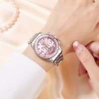 OLEVS Womens Watch Fashion Dress Diamond Female Watches for Ladies Analog Stainless Steel Waterproof Luminous Day Date Two Tone Wristwatch