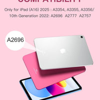 Funda con Teclado Harvopu para iPad 11" (A16) / iPad 10.ª Gen - Rosa
