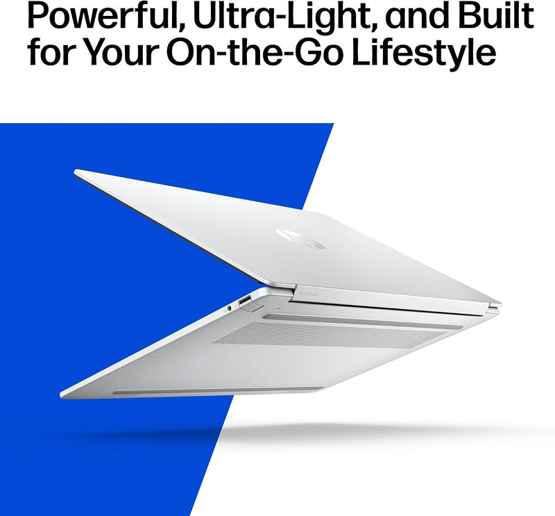 HP OmniBook 5 16 inch Next Gen AI PC, 2K Display, Snapdragon X X1-26-100, 16 GB RAM, 512 GB SSD, Qualcomm Adreno GPU, Windows 11 Home, Glacier Silver, 16-fb0299nr