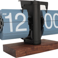 Retro Digital Flip Down Clock, Battery Powered Internal Gear Operated Clock, Classic Mechanical