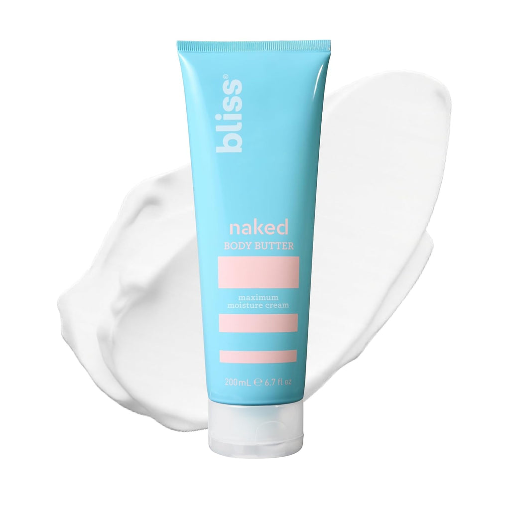 Bliss Naked Unscented Body Butter Moisturizer Cream - 6.7 Oz - Sulfate-Free