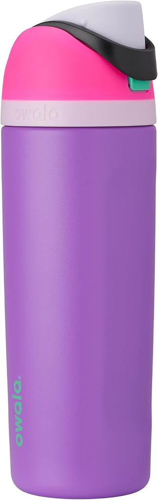 Owala FreeSip Stainless Steel Water Bottle 19 oz Pink/Purple (Darling Diva)