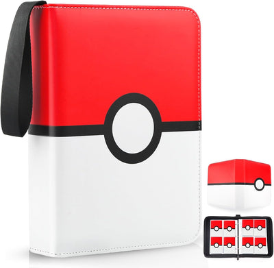 EASYFUN Card Binder 4 Pocket, Trading Card Holder Fits 400 Cards With 50 Removable Sleeves