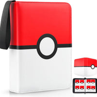 EASYFUN Card Binder 4 Pocket, Trading Card Holder Fits 400 Cards With 50 Removable Sleeves