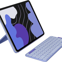 Logitech Flip Folio, Keyboard Case for iPad Pro 13-inch (M4 & M5) & iPad Air 13-inch (M2, M3 & M4) (2024, 2025 & 2026) - Protective & Stowable Bluetooth Keyboard Case, Multi-Device - Lilac