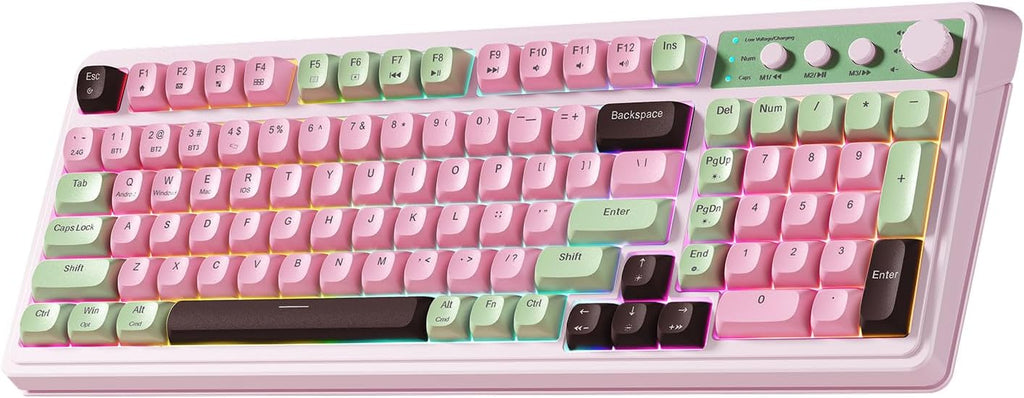 AULA Keyboard, Wireless Gaming Keyboard Creamy Bluetooth Computer Keyboards