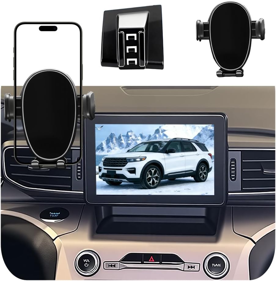 Car Phone Holder for Ford Explorer (2020-2023 2024),Dashboard Phone Mount,360 Phone Holder Rotating,Hands Free Mobile Ho