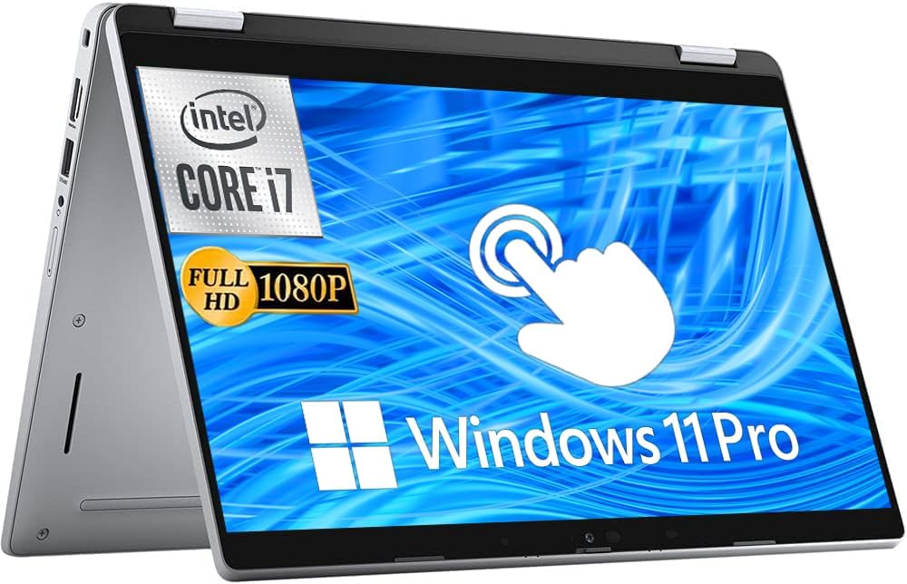 Dell Latitude 5320 2-in-1 Touchscreen Laptop, 13.3" FHD (1920 x 1080) Business Laptop, Quad Core i7-1185G7 up to 4.8GHz,