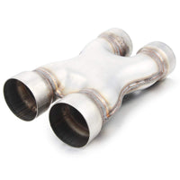Exhaust X Pipe 3" Inlet, A-KARCK 3" Outlet 12" Long Stainless Steel X Pipe for Smoother Exhaust