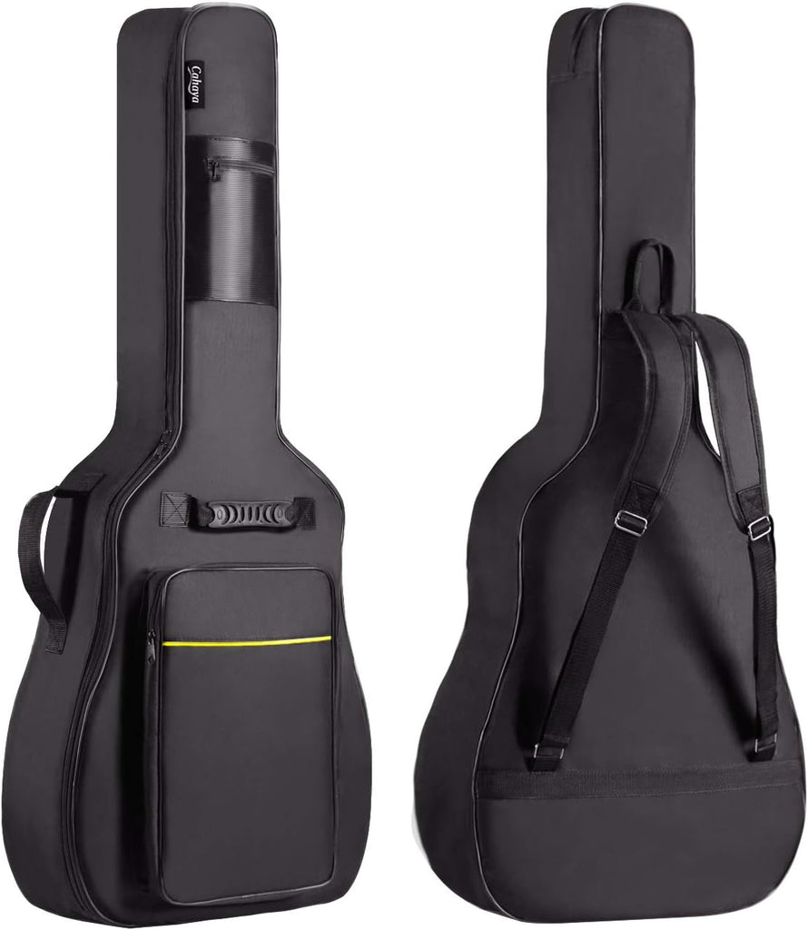 CAHAYA 41 In Acoustic Guitar Bag 0.35 In Thick Padding Water Resistent Soft Guitar Case Dual Adjustable Shoulder Strap G