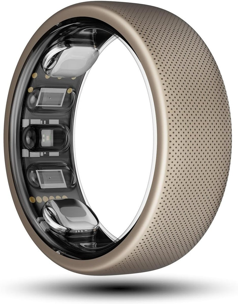 Amazfit Helio Smart Ring Health Tracker, Fitness Tracker Ring, No Subscription, Monitors Sleep, Heart Rate & Stress, Titanium Alloy, Fast 1.4-Hr Charging, Water-Resistant, Size Before You Buy(Size 12)