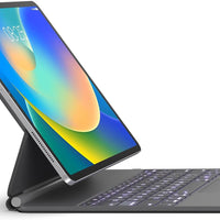 Funda con Teclado runelk para iPad Air 11" (M4/M3/M2) y Pro 11" - Gris