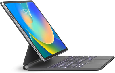 Funda con Teclado runelk para iPad Air 11" (M4/M3/M2) y Pro 11" - Gris