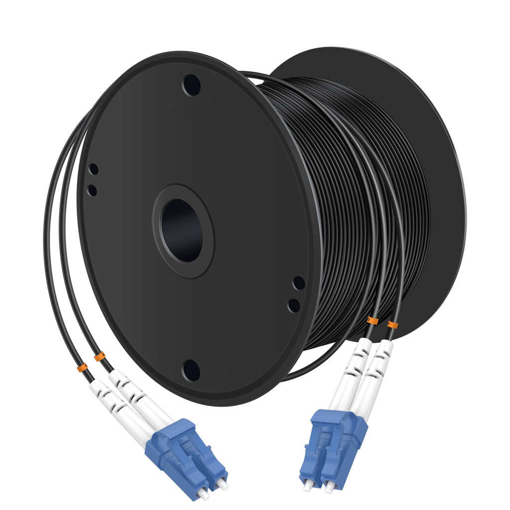 LC to LC UPC Outdoor Armored Fiber Optic Cable,300M/984ft Fiber Patch Cord