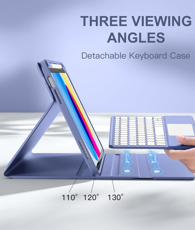 Funda con Teclado Harvopu para iPad 11" (A16) / iPad 10.ª Gen - Azul