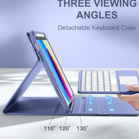 Funda con Teclado Harvopu para iPad 11" (A16) / iPad 10.ª Gen - Azul
