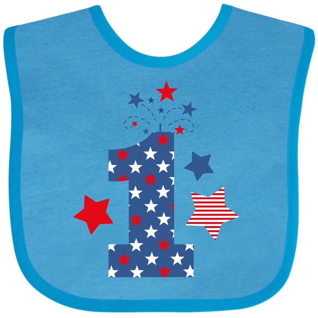 inktastic Firecracker 1st Birthday Baby Bib Turquoise 35b42
