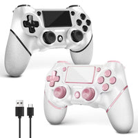 AceGamer 2 Pack for PS4 Controller, Wireless Controller for PS4/Pro/Slim/PC, with Non-Slip Grip of Both Sides,3.5mm Audi