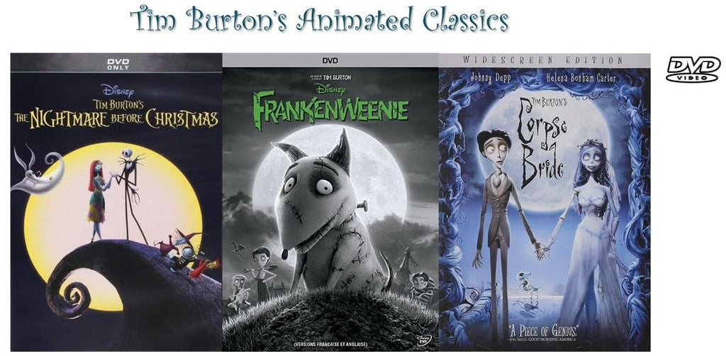 Tim Burton Animated Classics Fun Pack : 3 Film - Corpse Bride + Nightmare Before Christmas + Frankenweenie [DVD-3PACK]