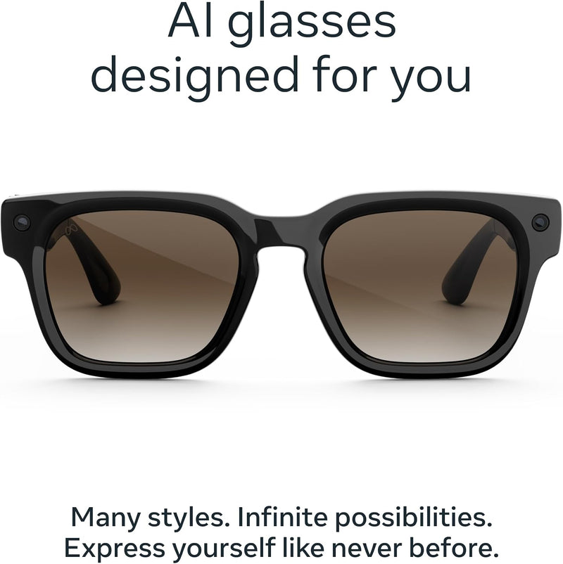 Meta Fury - Black / Grey Polarized — Lentes AI con cámara y audio