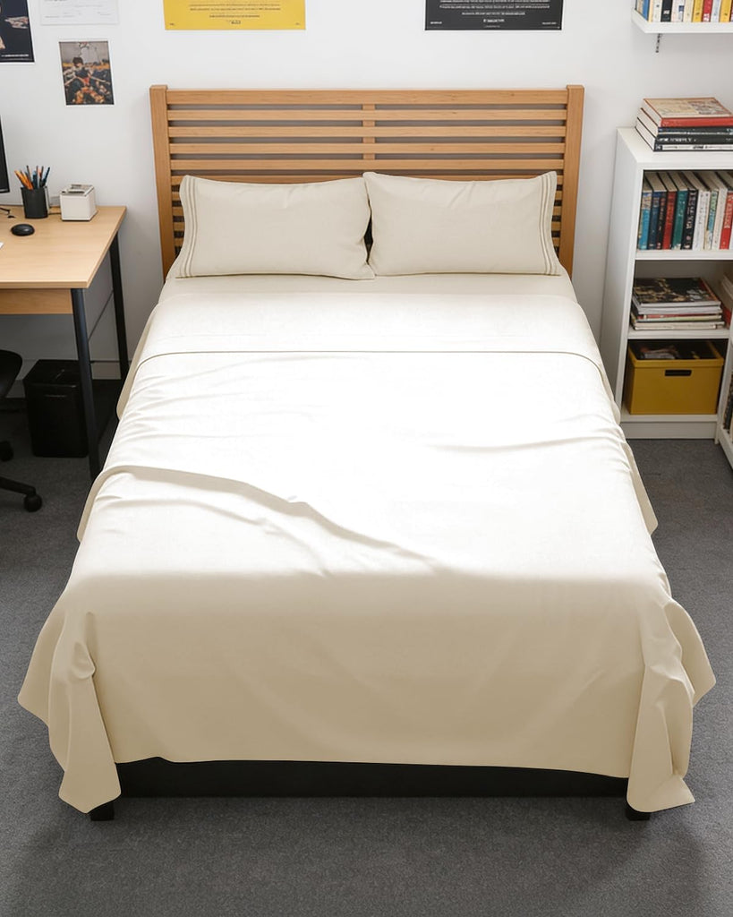 Full XL Sheets - 4 Piece Full XL Sheet Set - Cool & Breathable - Off White