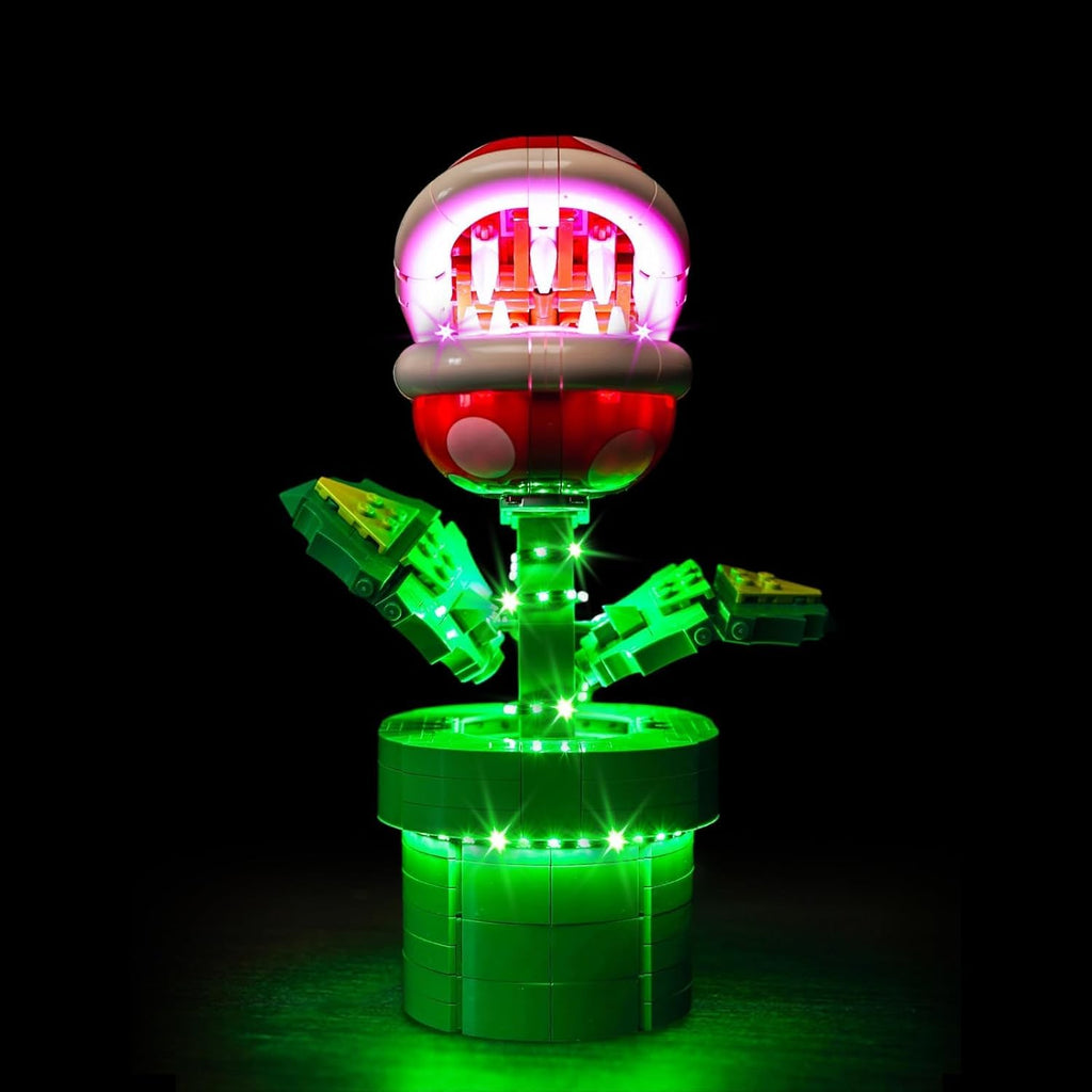 LocoLee LED Light Kit Compatible with LEGO Piranha Plant 71426 Set DIY Creative Lighting Set Accessories Compatible with LEGO Mario Piranha 71426 Building Set (Lights Only, No Models)