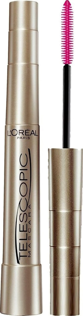 L’Oreal Paris Makeup Original Telescopic Mascara, Separating Mascara Volume and Length Formula, Washable, Blackest Black, 0.27 Fl Oz., 1 Count - Washable Black / 0.27 Count (Pack of 1)