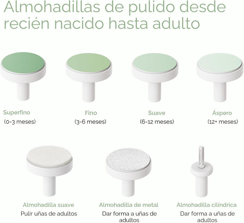 Momcozy Lima Eléctrica de Uñas para Bebé con Luz Nocturna