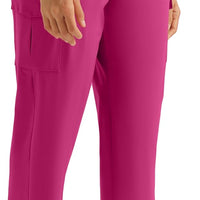 Women's Lightweight Cargo Capri Hiking Pants(Tomato Red Color,L)