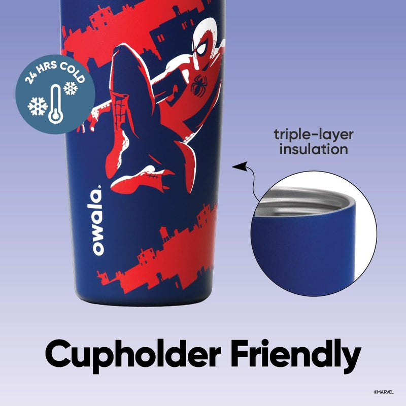 Owala FreeSip Sway Spider Man Botella de Acero 30 oz Swing of Things