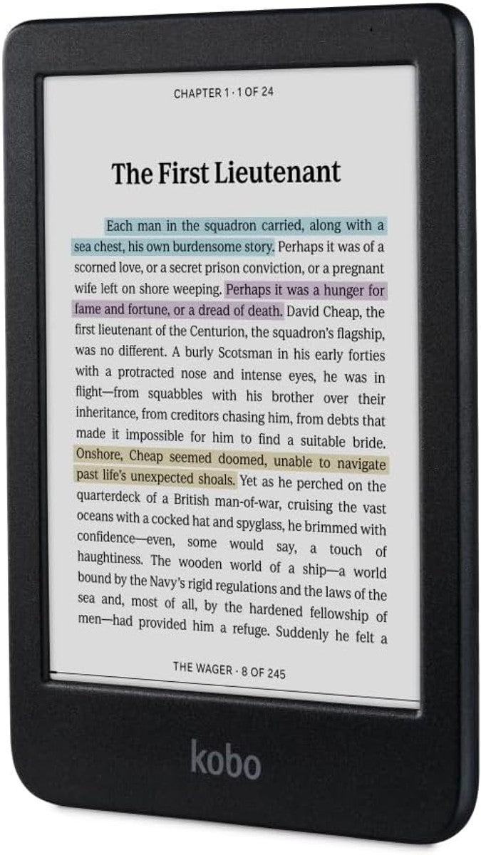 Kobo Clara Colour | Colour eReader | 6” Glare-Free Colour E Ink Kaleido™ 3 Display | Dark Mode Option | Waterproof | Audiobooks | 16GB of Storage | Black