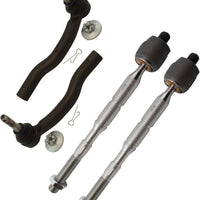 TRQ Front Inner & Outer Tie Rod Set 4 Piece