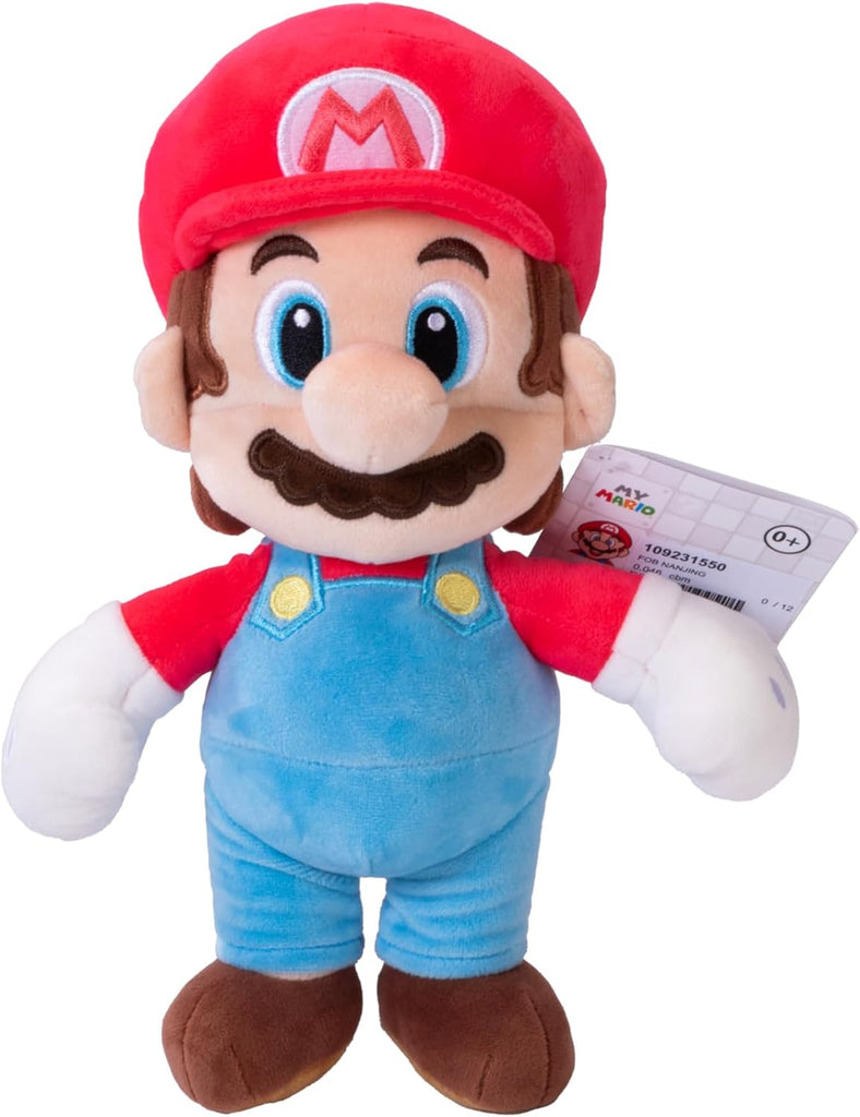 Simba Toys My Mario Baby Plush Toy for Infants Soft 10-Inch Mario Cuddly Toy for Babies & Toddlers, Fully Embroidered