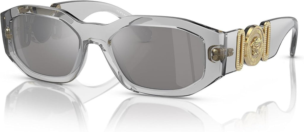 Versace Man Sunglasses Black Frame, Dark Grey Lenses, 53MM