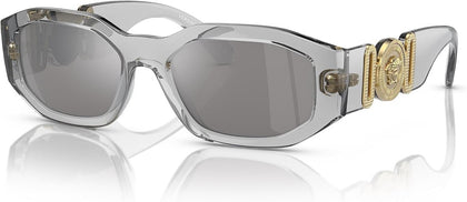 Versace Man Sunglasses Black Frame, Dark Grey Lenses, 53MM