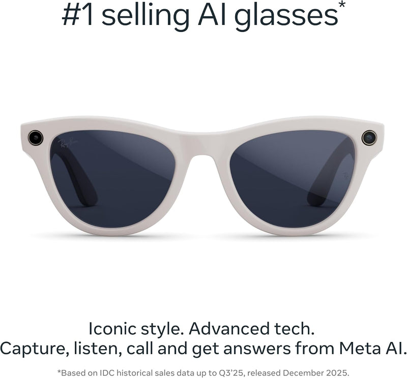 Ray-Ban Meta (Gen 2) Skyler - Shiny Chalky Grey / Transitions Sapphire — Gafas inteligentes IA, cámara 12MP