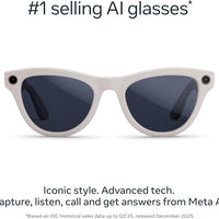 Ray-Ban Meta (Gen 2) Skyler - Shiny Chalky Grey / Transitions Sapphire — Gafas inteligentes IA, cámara 12MP