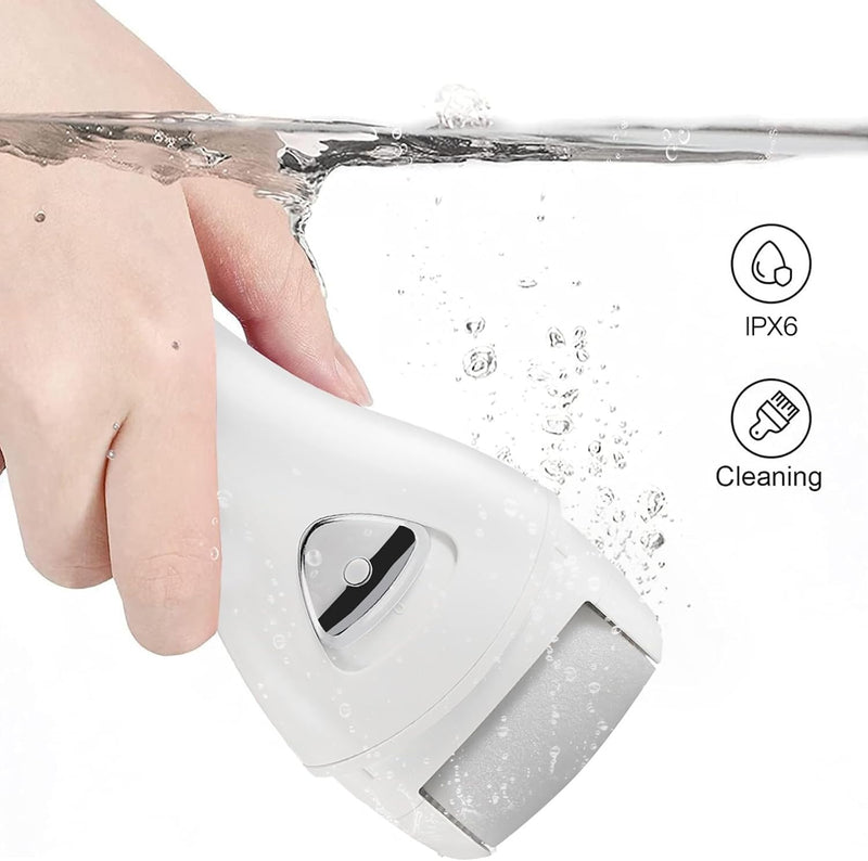 PRITECH Removedores de callos eléctricos recargables, herramientas electrónicas portátiles de pedicura, kit de eliminación de callos eléctrico, cuidado profesional de pies Pedi perfecto para piel seca