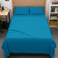 Full XL Sheets - 4 Piece Full XL Sheet Set - Cool & Breathable - Denim Blue