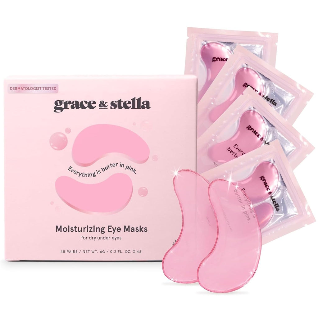 grace & stella Award Winning Under Eye Mask - Reduce Dark Circles, Puffy Eyes, Undereye Bags, Wrinkles - Gel Under Eye P