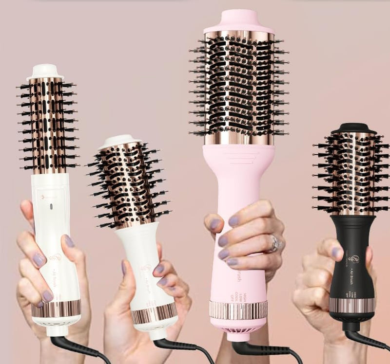 Cepillo Secador de Viaje 2 en 1, Mini Cepillo de Aire Caliente de Doble Voltaje 110V-240V, Hair Trends Nano Titanium de 2 Pulgadas Secador de Cabello y Estilizador Voluminizador de Un Solo Paso Forma