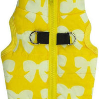 MaruPet Winter Waterproof Windproof Dog Vest - Warm Dog Jacket for Cold Weather - Yellow Butterfly XS
