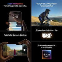 Renewed Apple iPhone 16 Pro Max, 256GB, Black Titanium - Unlocked (Renewed)