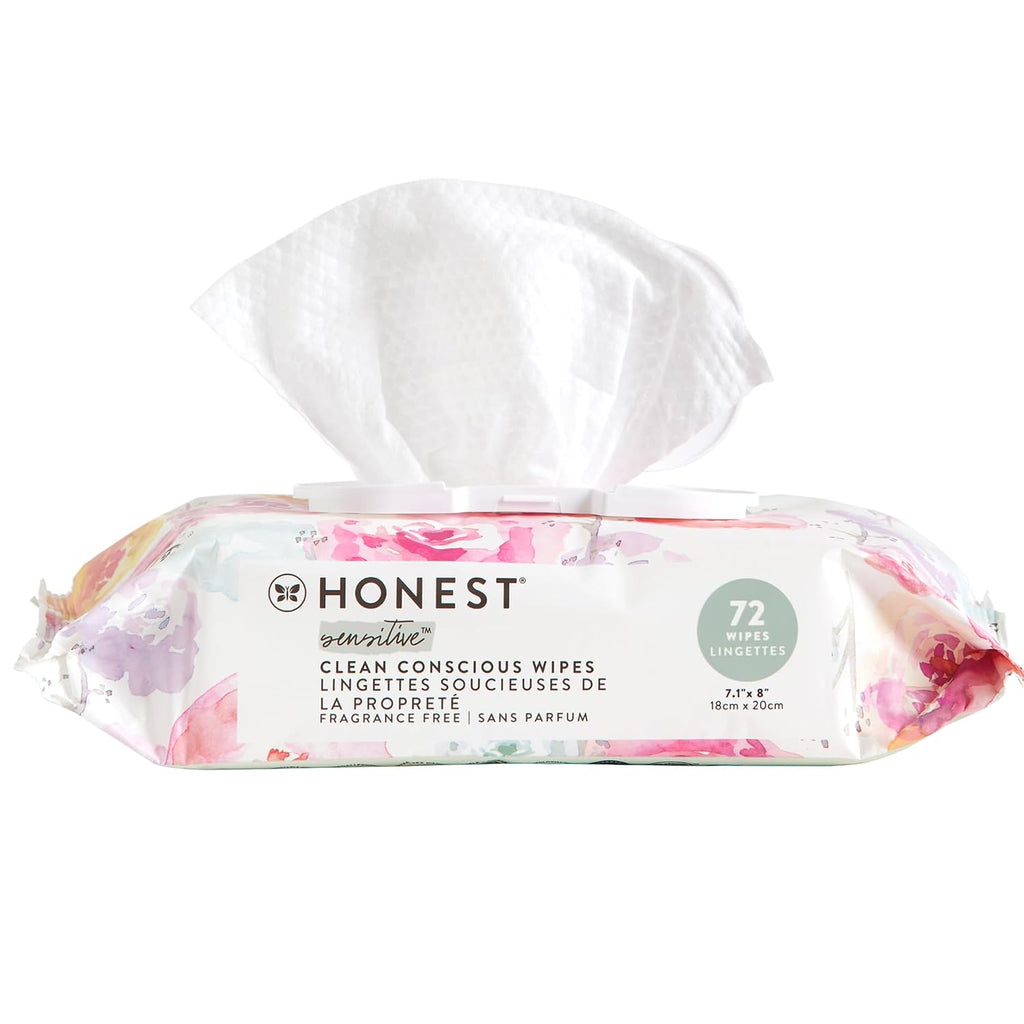 The Honest Company Unscented Wipes Over 99% Water Compostable Plant-Based Baby Hypoallergenic for Sensitive Skin EWG Ver