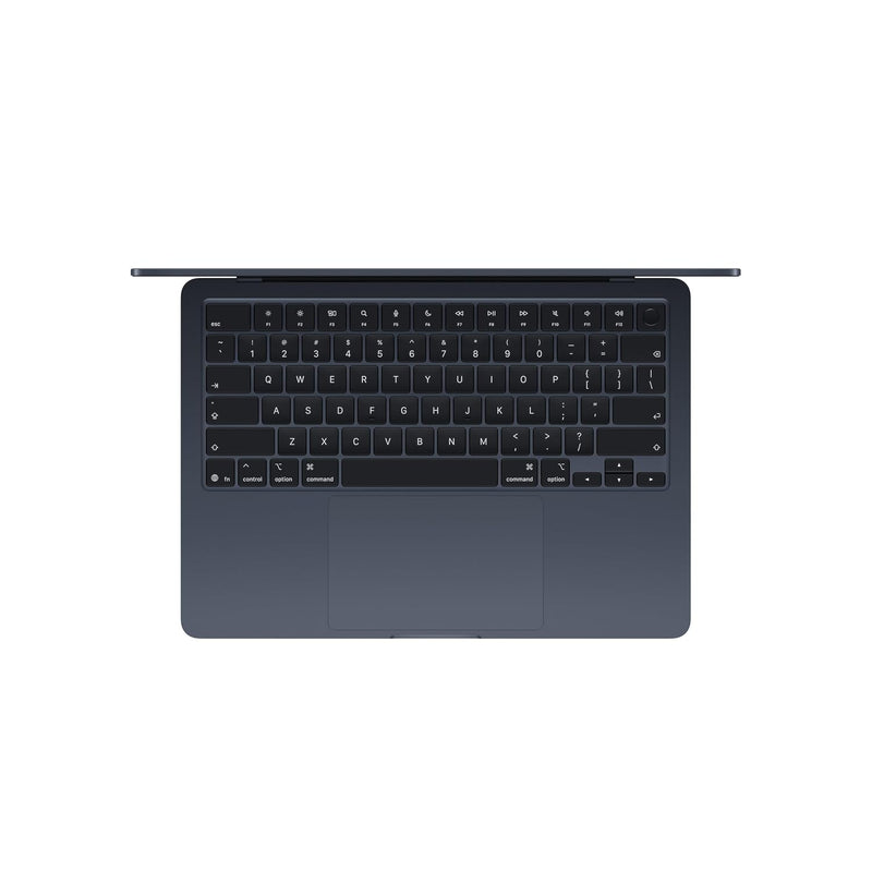MacBook Air M5 Midnight vista cenital teclado y trackpad