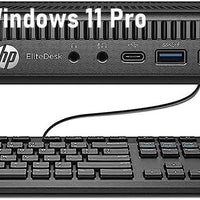 HP EliteDesk 800 G2 Mini PC Desktop Computer, Quad-Core i5-6500T, 8GB RAM, 256GB SSD, Keyboard and Mouse, WiFi, BT, Disp