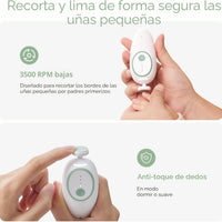 Momcozy Lima Eléctrica de Uñas para Bebé con Luz Nocturna
