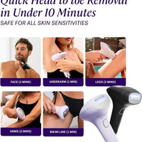 MICHAEL TODD Beauty - Depilación láser IPL Lumos para mujeres y hombres, tecnología Coolmax de 50 °F, 999,999 flashes, 3 en 1 con sensor de piel para depilación casi indolora y permanente